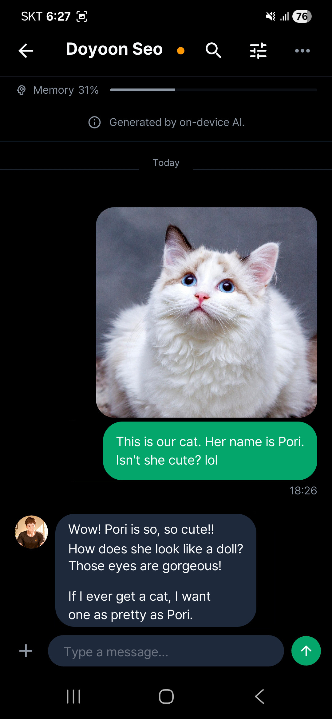 Chat with photos